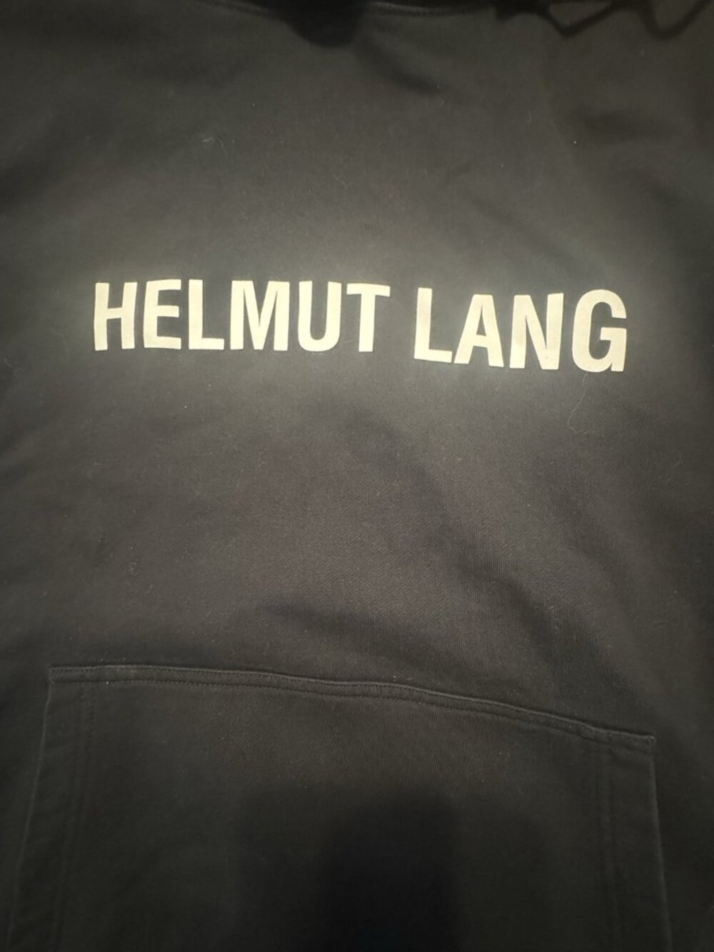 Helmut Lang Black Spell Out Hoodie Men XXL Designer Streetwear Logo - Picture 5 of 10